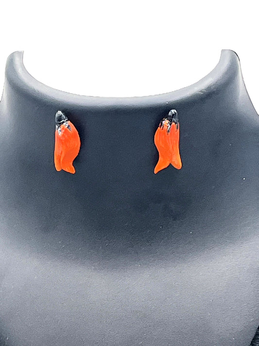 The Chakmak Flame Bloom – Tribal Necklace & Earring Set Inspired by Flame Flowers