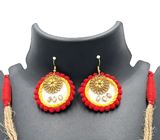 Tribal devotional jewelry set with earrings – The Chakmak Jagannath Leela