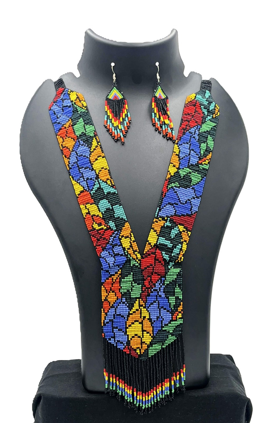 Handcrafted Glass Bead Necklace Set – Tribal Jewelry by The Chakmak