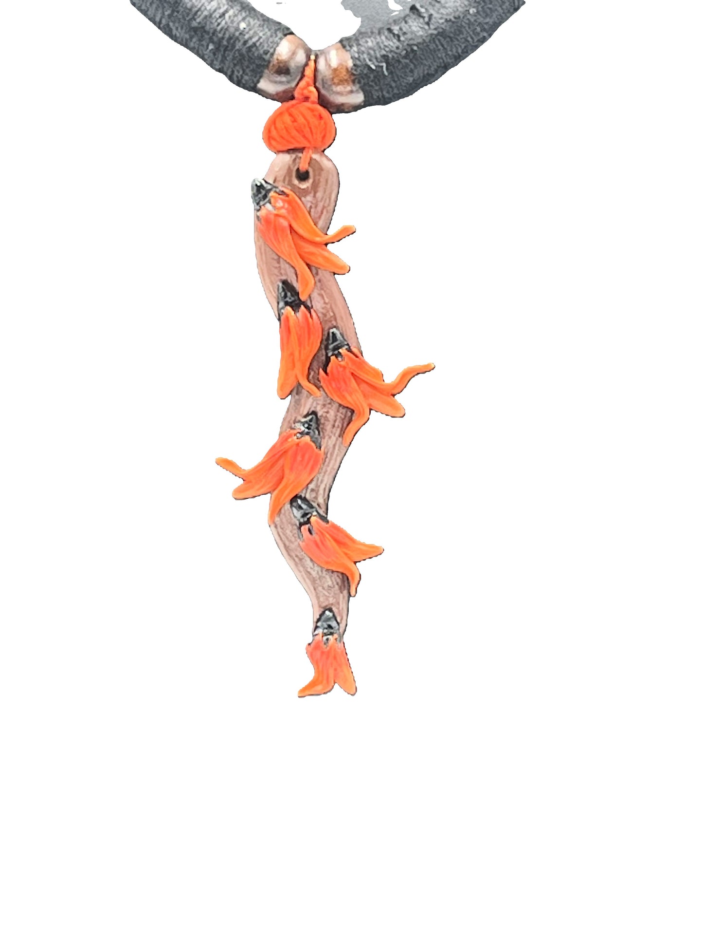 The Chakmak Flame Bloom – Tribal Necklace & Earring Set Inspired by Flame Flowers