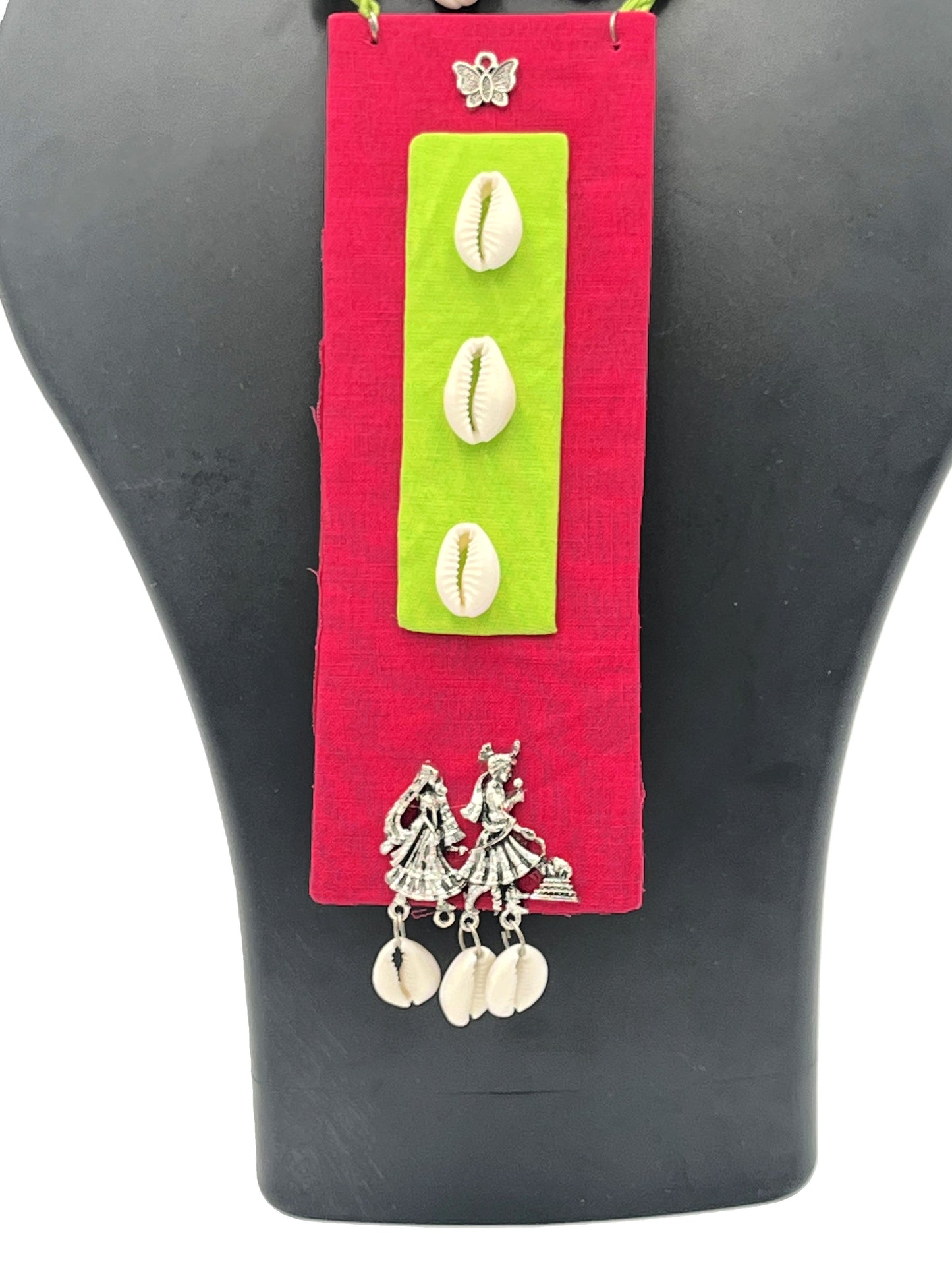 Ethnic Cowrie Shell Jewelry Set with Matching Earrings – Tribal Collection