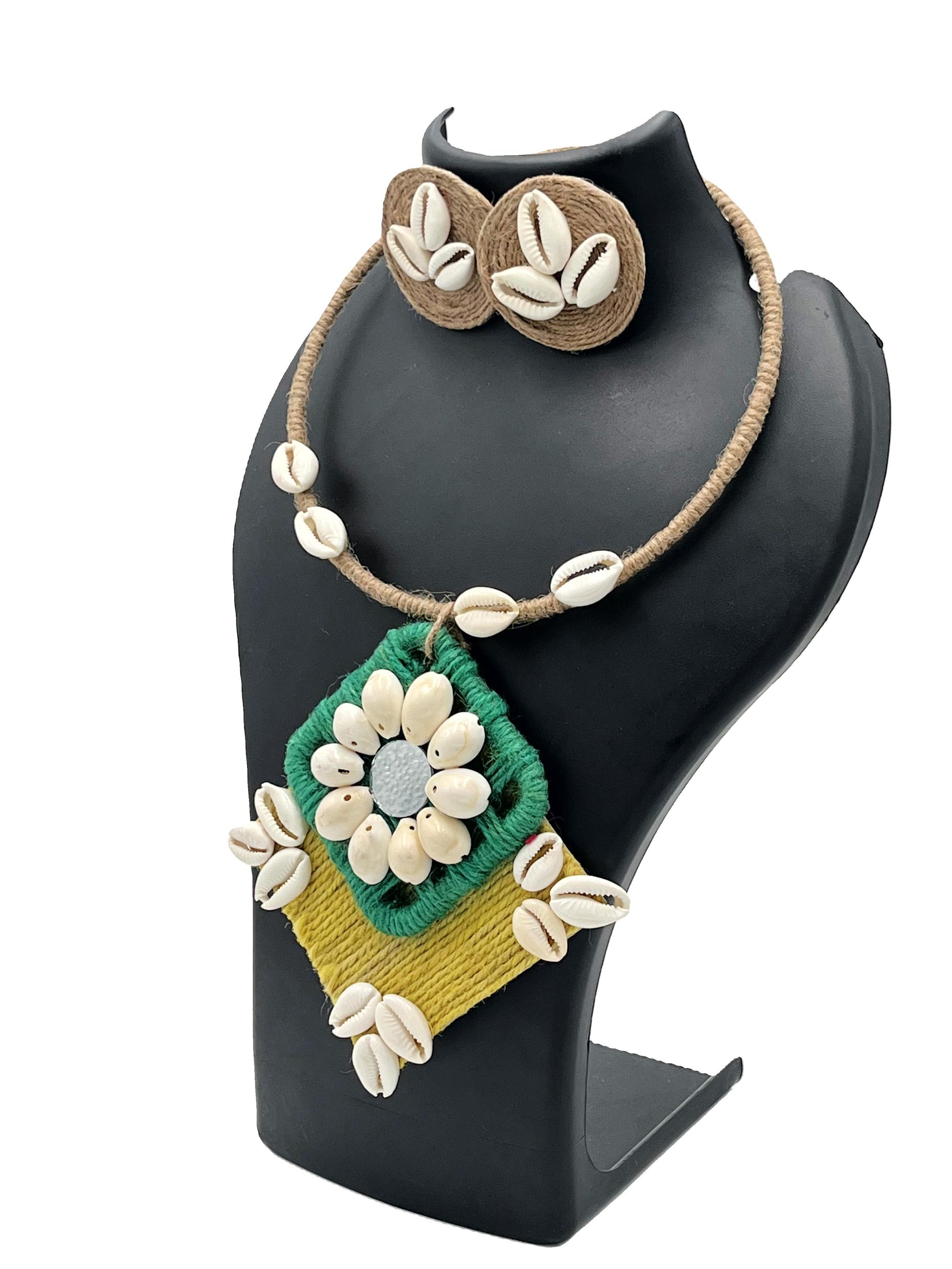 Eco-friendly Jute Craft Jewelry with Cowrie Shells – The Chakmak