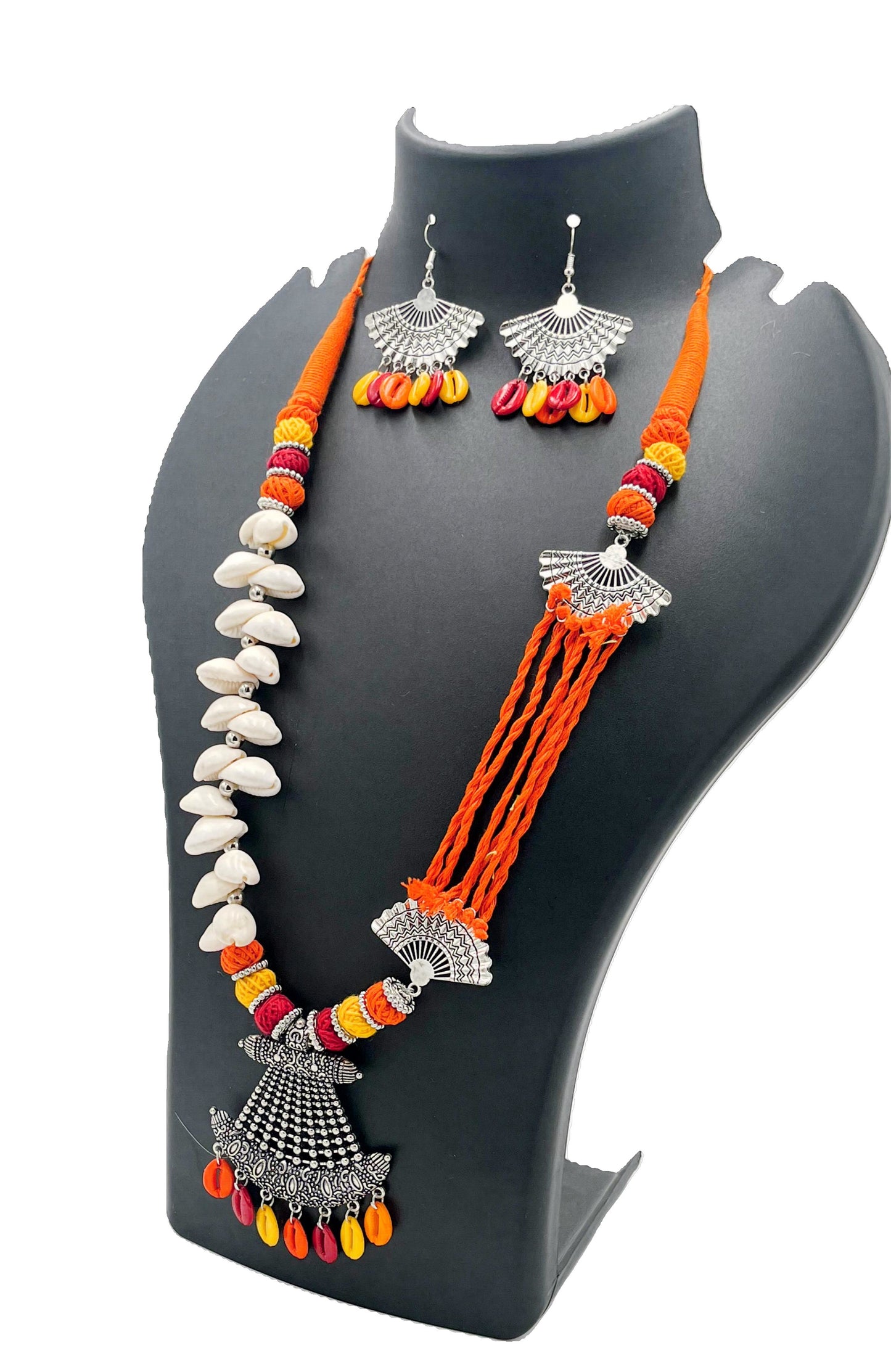 Side view of Tribal Necklace Set – Rang Tarang Collection by The Chakmak